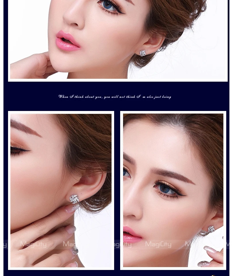 New 925 Silver Crystal Stud Earrings For Women Girls Kids Fashion Luxury Cubic Zirconia Paved Wedding Engagement Earring Jewelry (8)