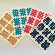 10 листов/партия) Высококачественная спиральная Крестовая кинезиологическая лента 3 мм X 4 мм 9 шт./лист физиотерапия Крестовая лента