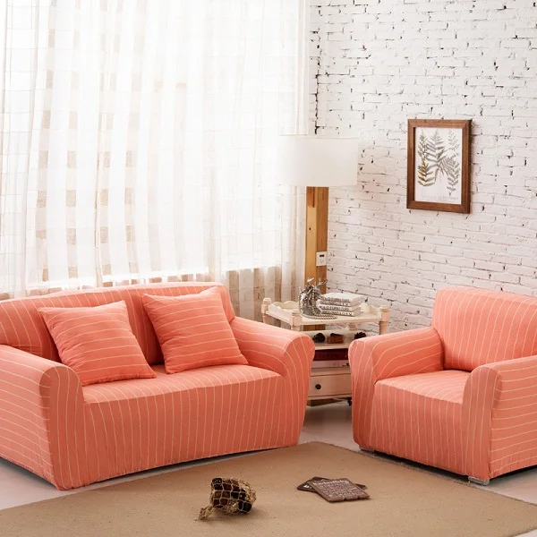 Полосатый диван-чехол плотный все включено диван полотенце чехол стрейч ткань эластичный чехол на диван один/два/три/четыре места - Цвет: 03