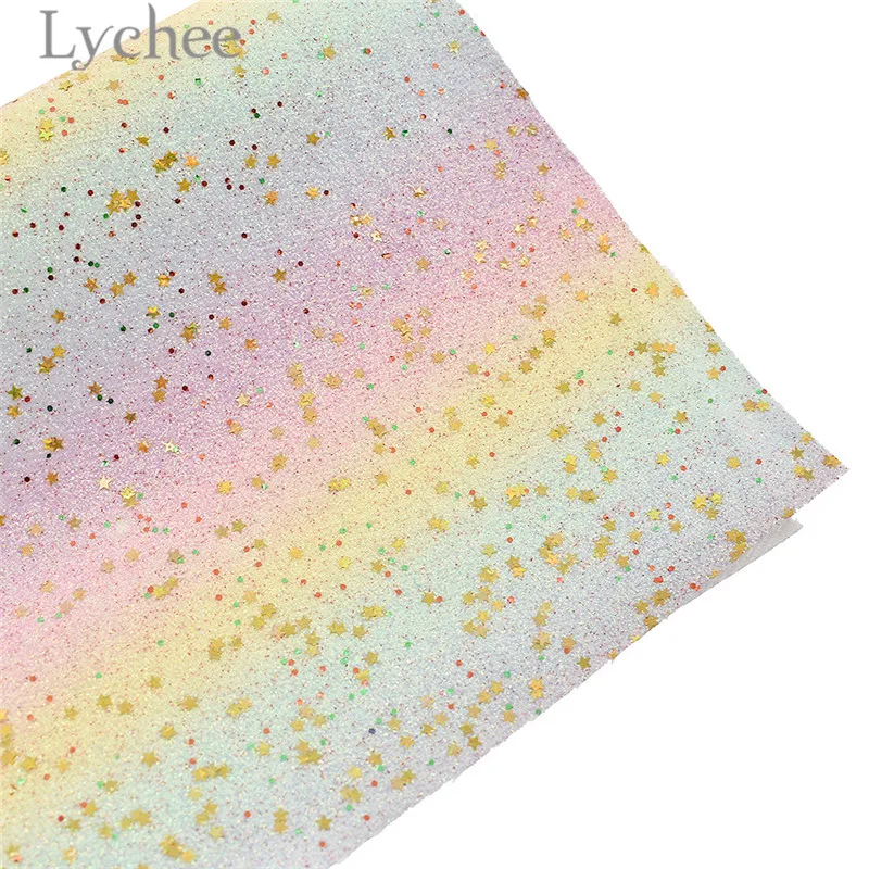 Личи 21x29 см A4 Радужный Блеск из искусственной кожи ткань высокого качества Синтетическая Кожа DIY материал для сумок одежды