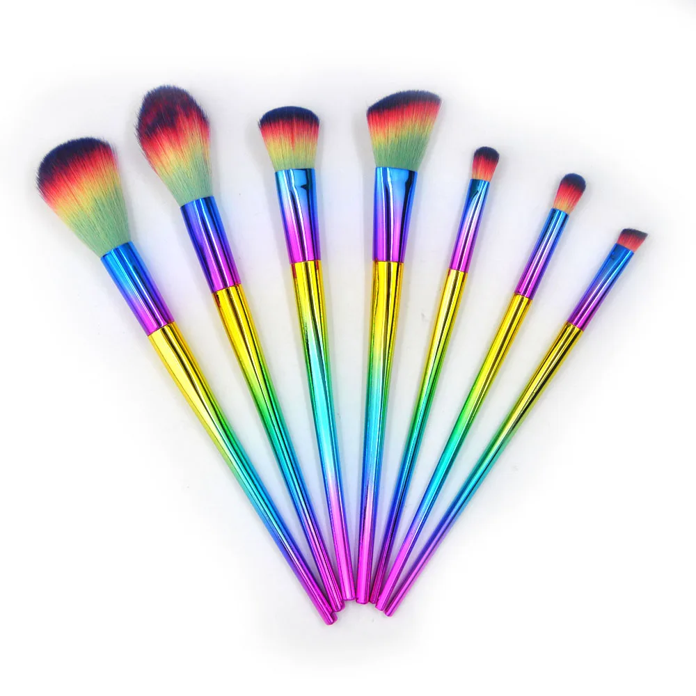 Buy 5/7pcs Rainbow Makeup Brushes Set Foundation Eye