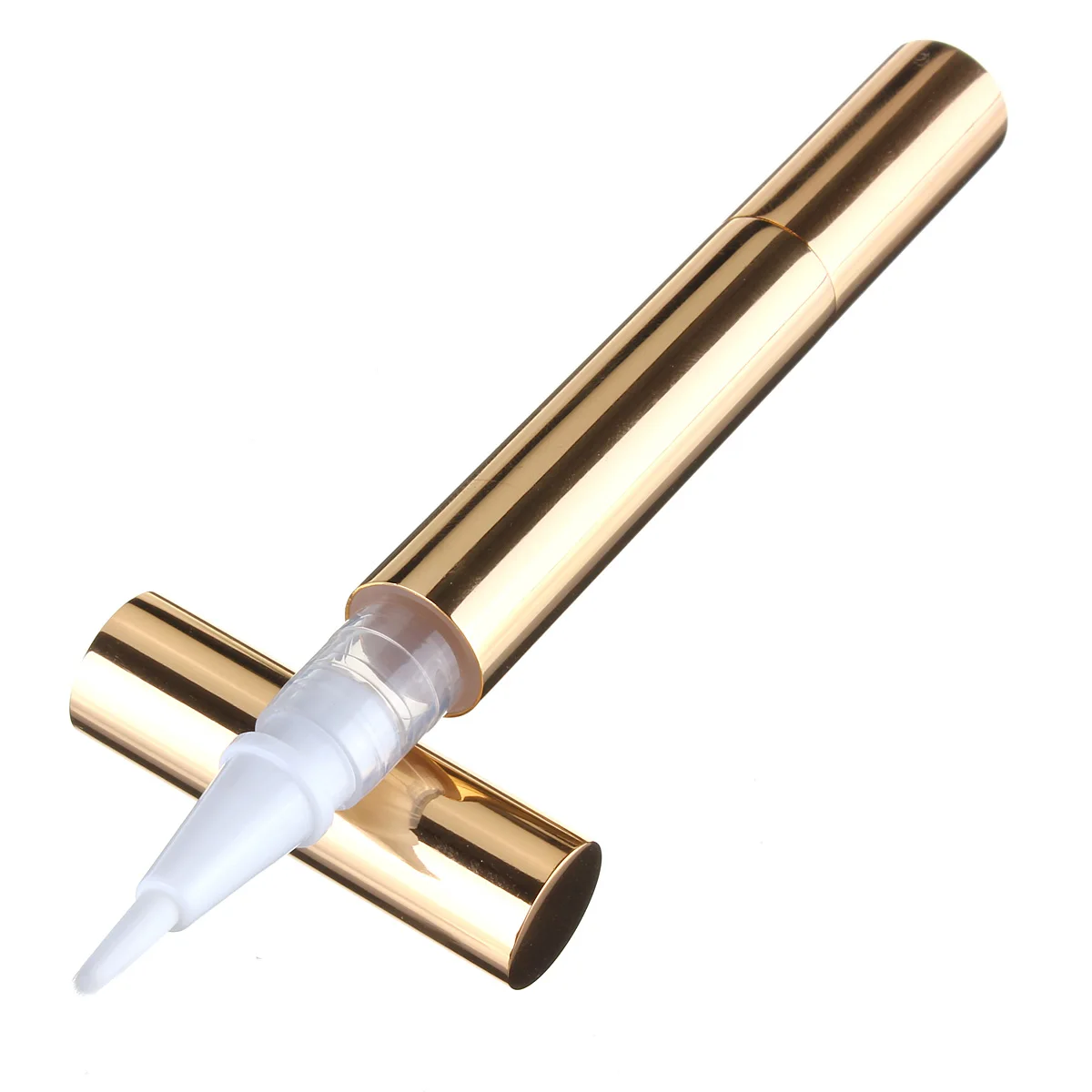 1pcs 3ml Plastic Empty Nail Oil Pen With Brush Gold Twist Bottle