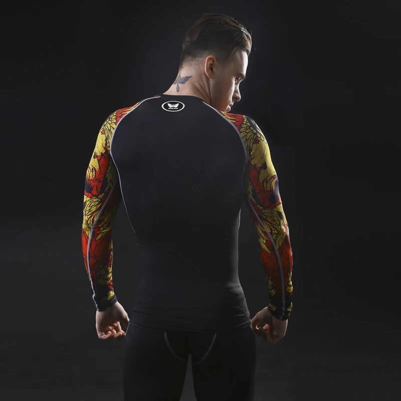 Big Discount Men Compression Long sleeve Breathable Quick Dry T Shirts Bodybuilding Weight 