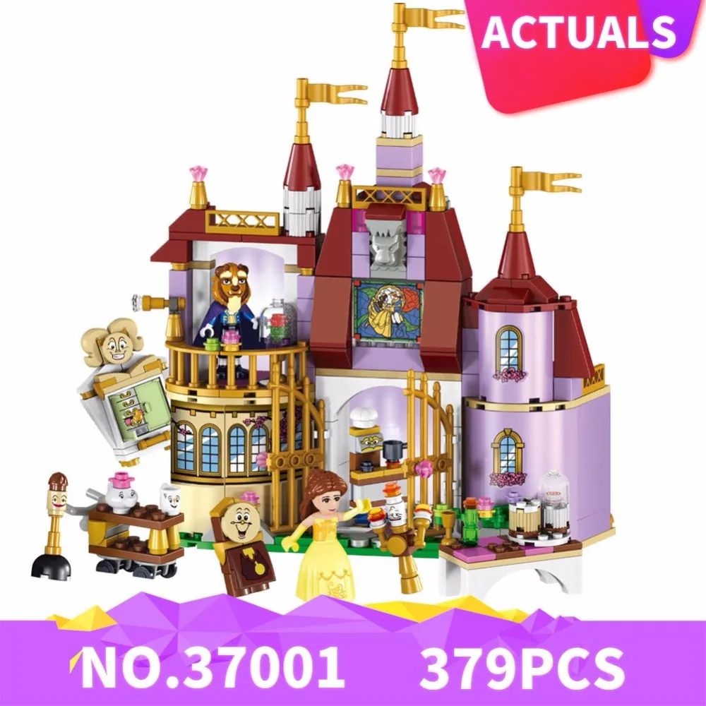 

37001 Beauty And The Beast Princess Belle's Enchanted Castle Building Blocks Set Girl Friends Kids Toys Compatible With Legoing