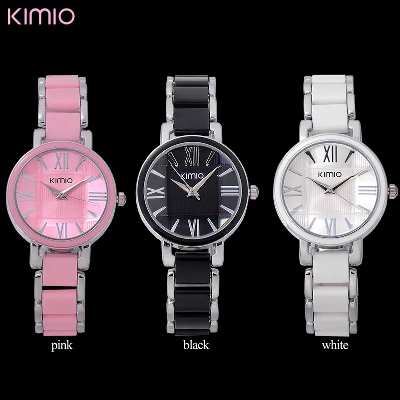 Модные женские кварцевые часы от бренда KIMIO, часы с браслетом, роскошные женские часы, подарок, часы с аналоговым дисплеем, наручные часы 470