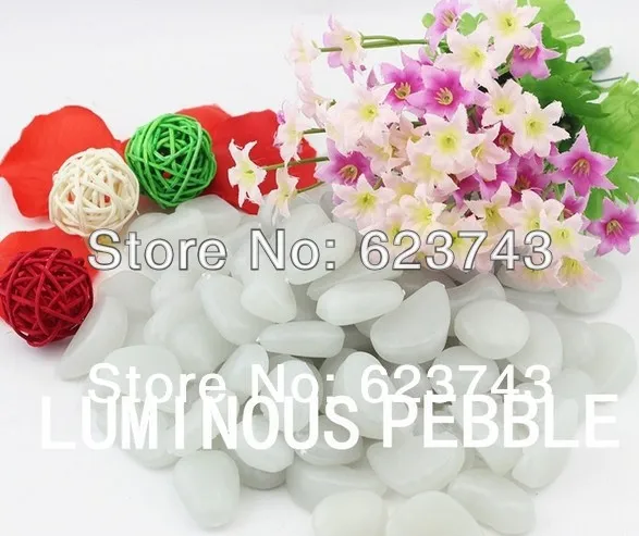 1Kg Free shipping Blue Luminous Pebble In The Dark, blue glow Pebbles Stones ,luminous PS pebble stones for garden and aquarium