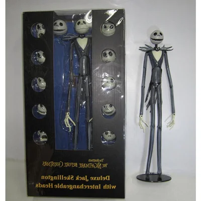 

The Nightmare Before Christmas Deluxe Jack Skellington with Interchangeable Heads Action Figure Collectible Model Toy Gift 35cm