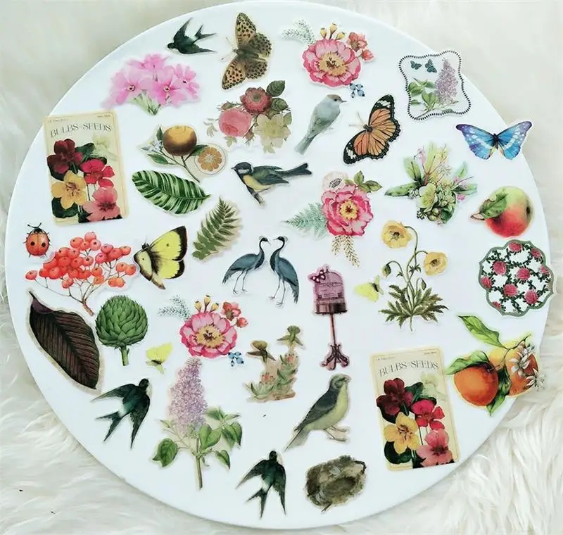 

90pcs Plants Colorful Vellum Paper Die Cuts for Scrapbooking Happy Planner/Card Making/Journaling Project