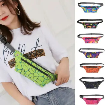 

Women Men Waist Bag Pouch Pack Waterproof Running Sport Camping Hiking Belt Bags Ladies Printing Waist Packs For Women 2019