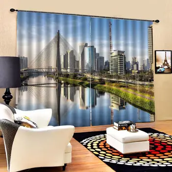 

Luxury Blackout 3D Window Curtains For Living Room Bedroom building curtains for bedroom Decoration curtains