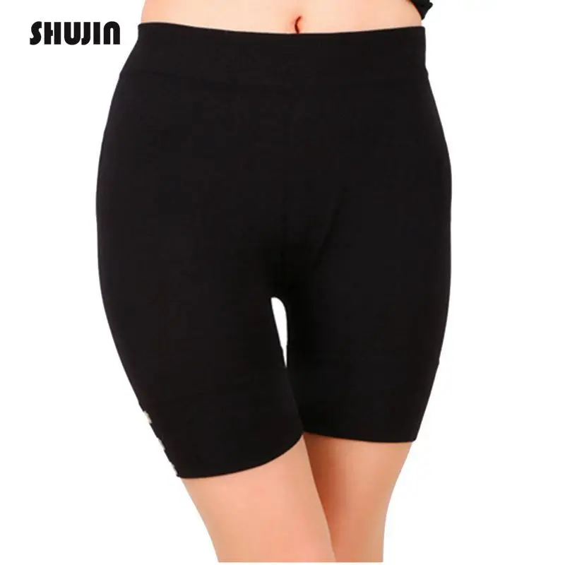 

SHUJIN 2018 New Sexy Women Summer Leggings Slim Fitness High Stretch Short Leggings Female Short Trousers Sporting Leggings