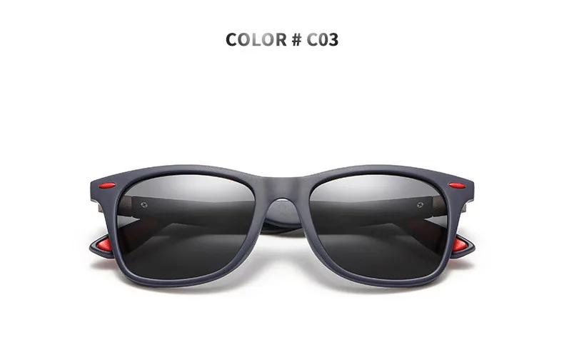 Классические поляризованные солнцезащитные очки для мужчин и женщин, фирменный дизайн, винтажные, для вождения, квадратные очки с заклепками, мужские солнцезащитные очки, UV400 Gafas De Sol - Цвет линз: C3