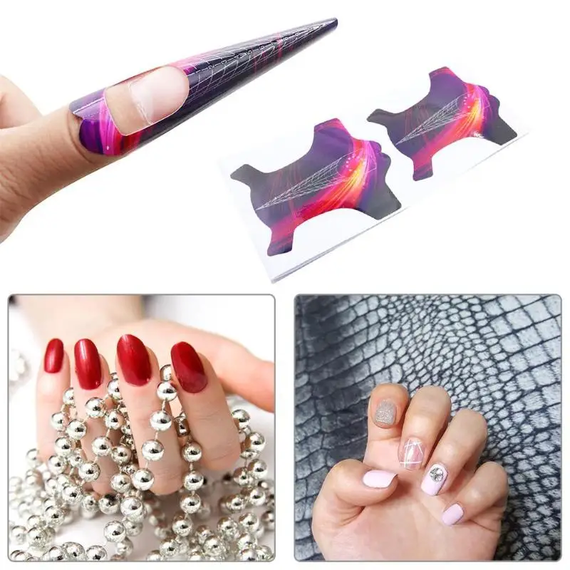 

100/500pcs Pro Nail Form Tip Curve Polish Guide Gel Nails Extension Sticker Nail Art Nail Tools Accessoires