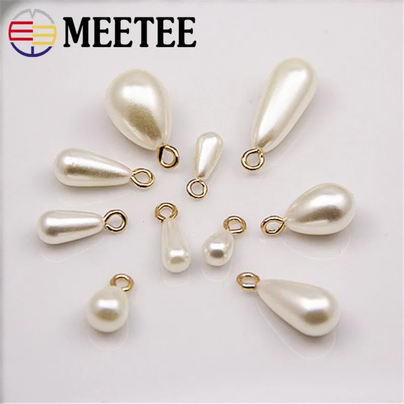 Meetee/20 шт.; смоляные капли воды; пуговицы с жемчужинами для маленьких девочек; Детские рубашки с декоративной пряжкой; одежда ручной работы; шитье; ZK600