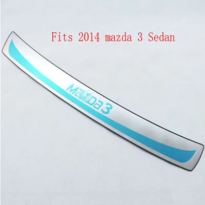 

Free Shipping RearGuards Stainless Steel Rear Bumper Protector For Mazda 3 Sedan 2014 Car Styling Auto Accessories 1pcs
