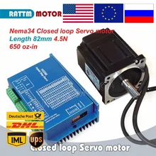Nema34 4.5N.m Closed Loop Servo motor 6A L 82mm & 2HSS86H Hybrid Step-servo Driver CNC Controller 8A Nema34 4.5N.m Closed Loop Servo motor 6A L 82mm & 2HSS86H Hybrid Step-servo Driver CNC Controller 8A