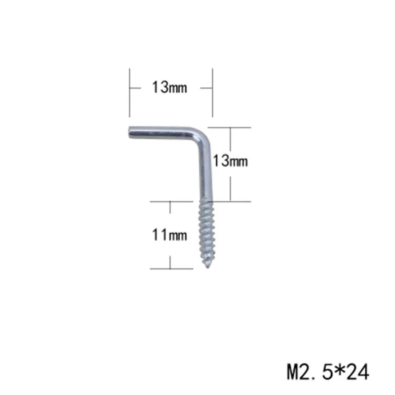Винтовой крючок под прямым углом, крючок под светильник из углеродистой стали, 7 стилей крючка, L стиль, крючок для овец, аксессуары для рамы, 50 шт