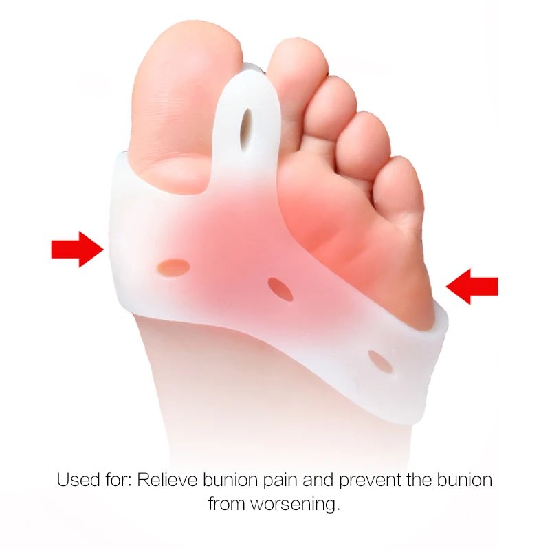 3Pair Hallux Valgus Corrector Protect Bunion Corrector Orthopedic Bone Thumb Silicone Big Toe Separator Mats Foot Care Tools