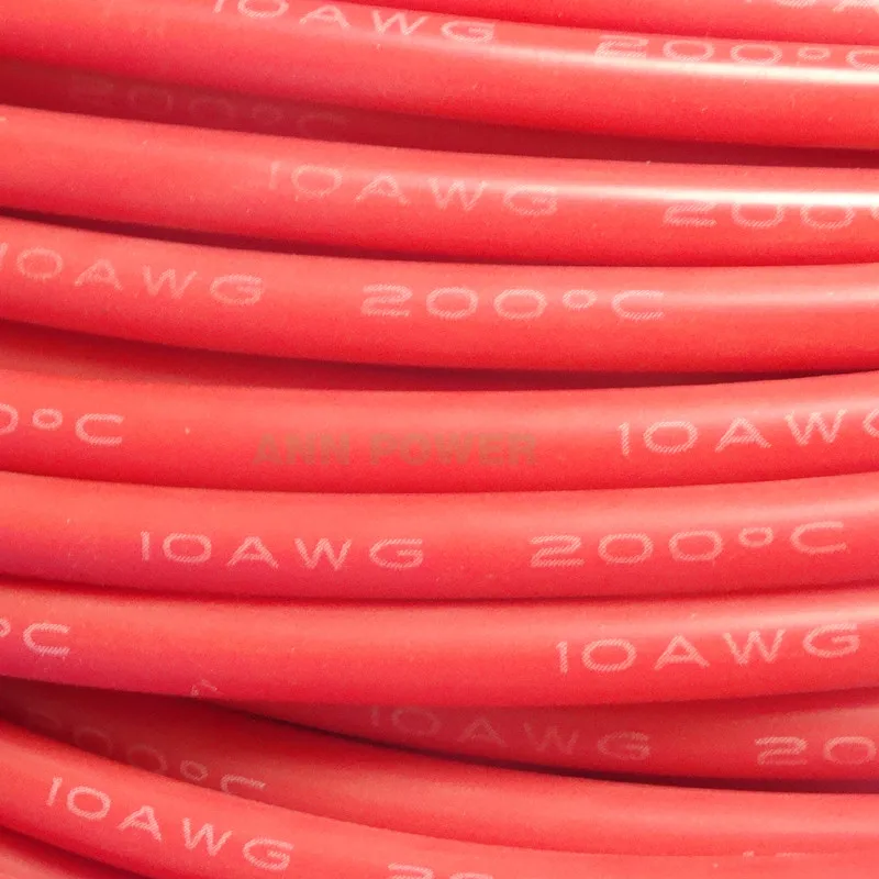 10AWG силиконовый провод 10 AWG 10# Силикагель провода Проводник 1050/0. 08 мм AWG10 высокая температура луженая медь кабель