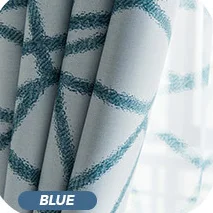 Blue Cloth Скандинавский стиль плотные шторы оконные занавески гостиная шторы s - Цвет: Blue Cloth