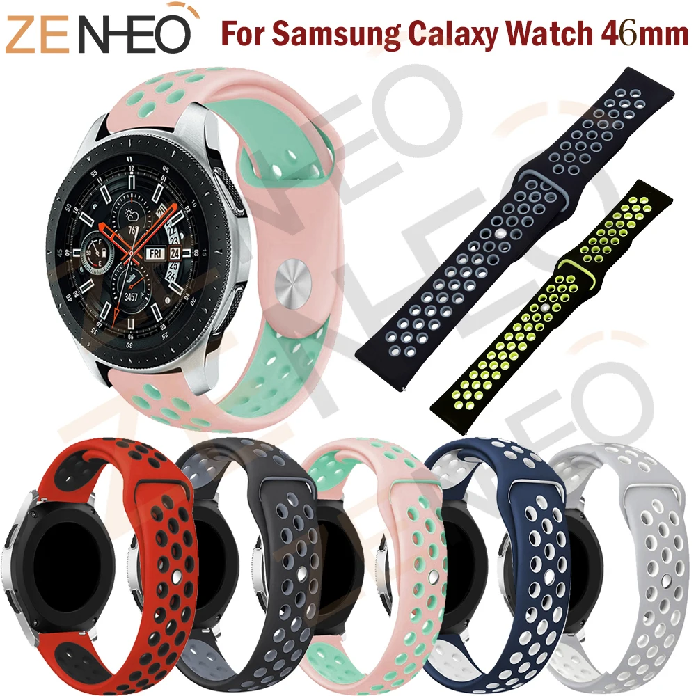 Резиновый ремешок для Samsung Galaxy Watch 46 мм силиконовый часов Xiaomi Huami Amazfit 2 Stratos 22