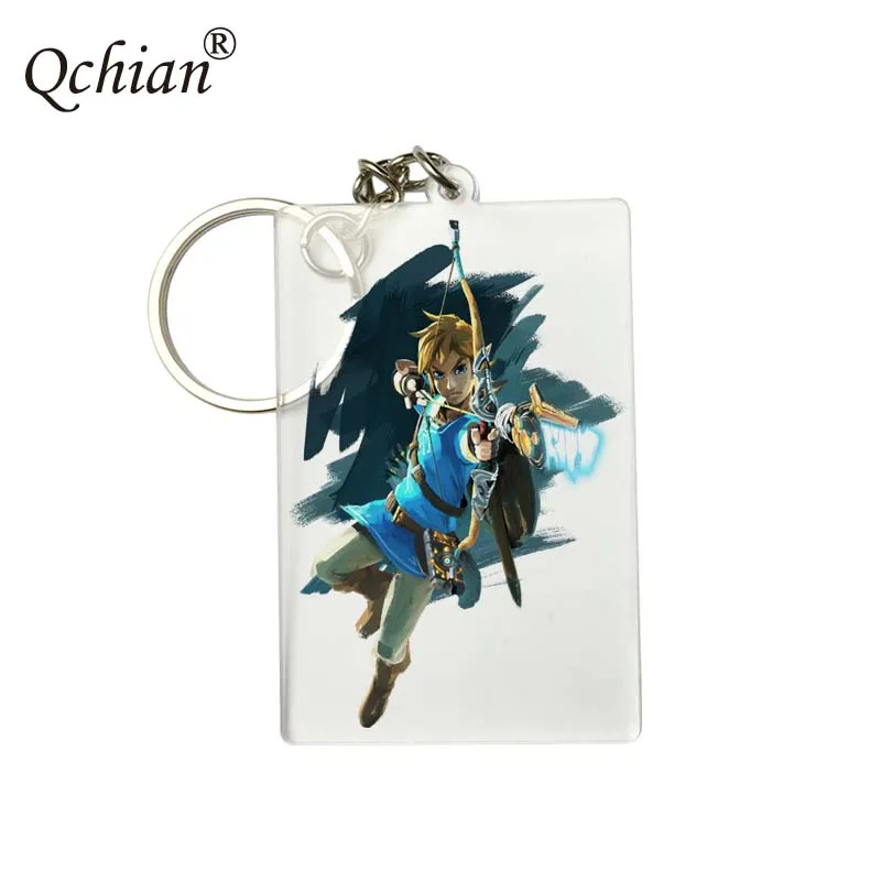 

2019 New The Legend of Zelda Keychain Cute Double Sided Link Key Chain Pendant Acrylic Anime Accessories Cartoon Key Ring