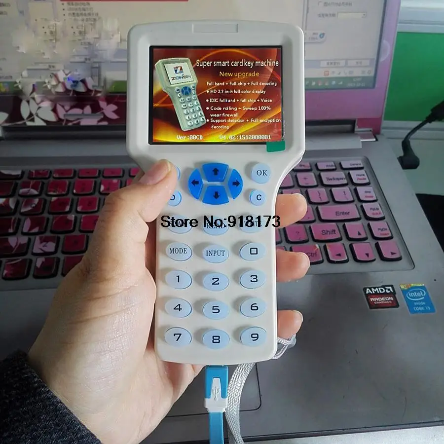 Английский супер ручной Rfid NFC копировальный считыватель писатель cloner 9 частота+ 5 шт 125 кГц карта+ 5 шт 13,56 МГц UID сменная карта