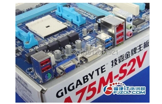 Оригинальная материнская плата для Gigabyte GA-A75M-S2V DDR3 FM1 A75M-S2V полностью интегрированная материнская плата USB3.0