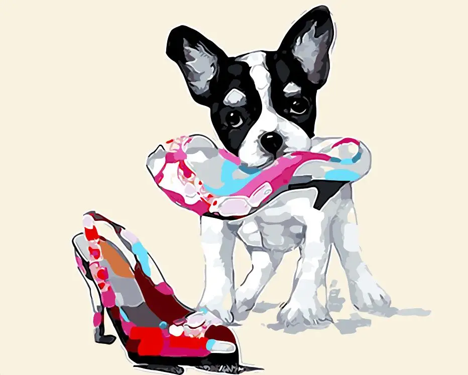 Картины по номерам чихуахуа на холсте