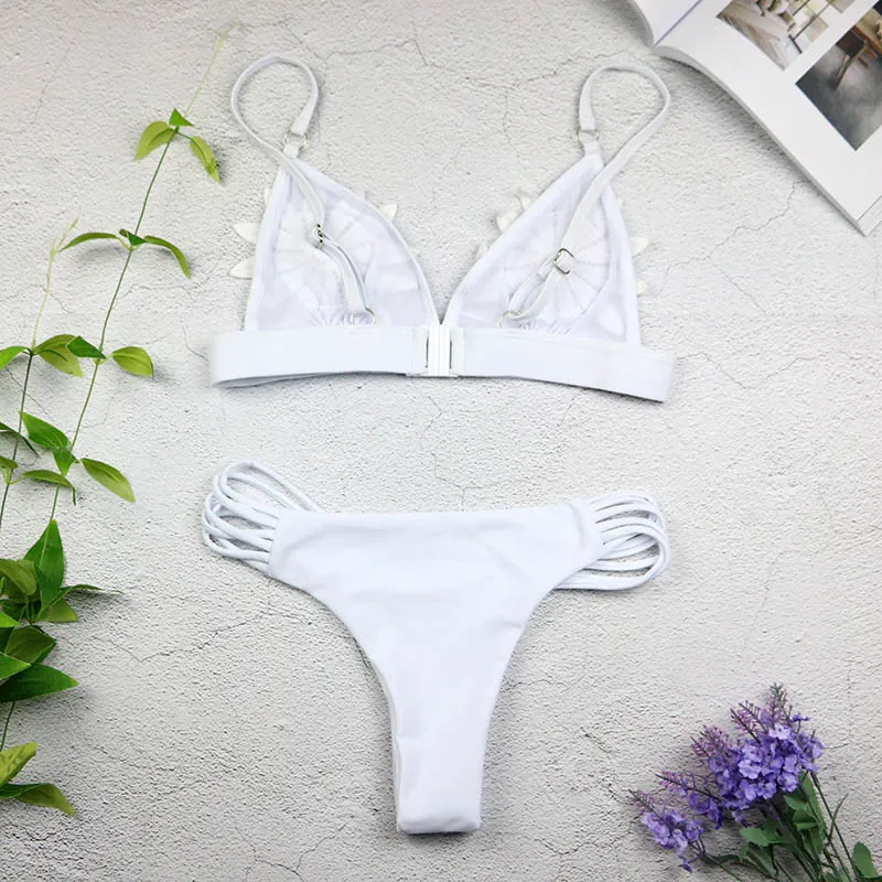 2019 Sexy White Lace Bikini Set Women SwimSuit Female Biquini Sexy ...