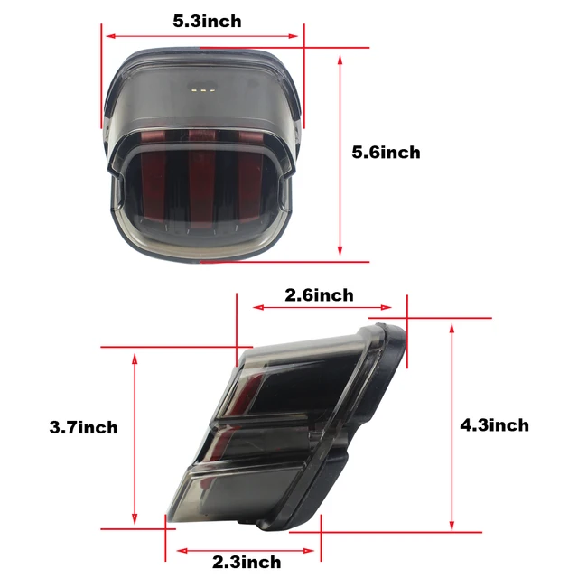 Led luz traseira da cauda luz de freio da motocicleta para gorduroso 883 1200 sliding luz de freio 5