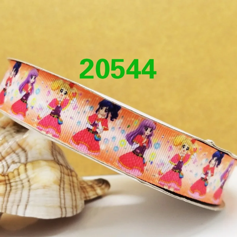 50 ярдов мультфильм напечатанный grosgrain ленты 20551 - Цвет: 20544