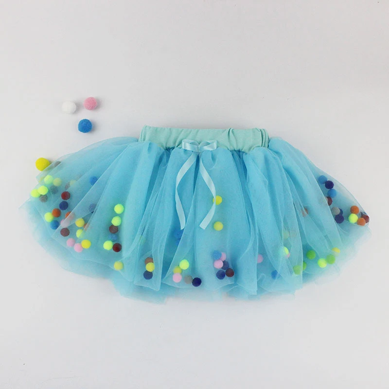 Милая юбка для девочек Летняя яркая бальная дизайнерская юбка-Пачка Детская фатиновая юбка-американка танцевальная юбка для малышей вечерние платья для выступлений - Цвет: blue
