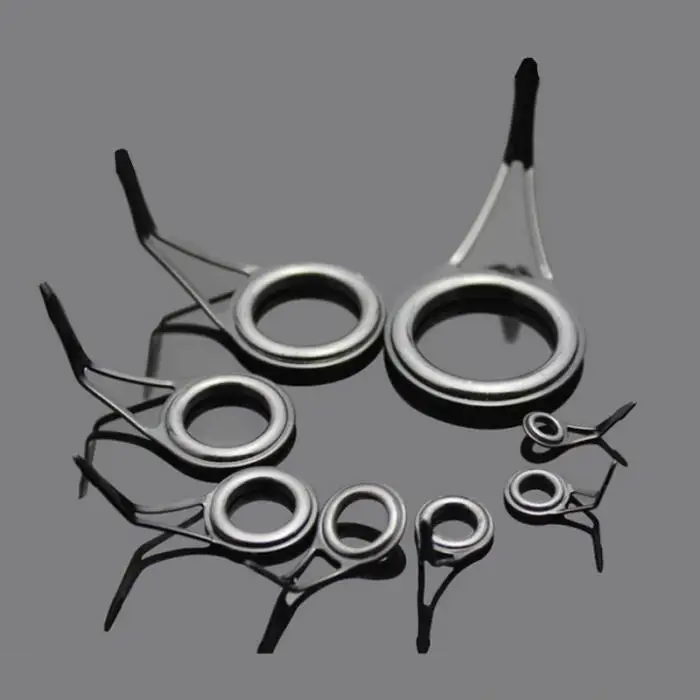 8 шт., керамический наконечник для удочки, крепкая линия, набор для ремонта, кольца поделки, высокоуглеродистая стальная рама BHD2
