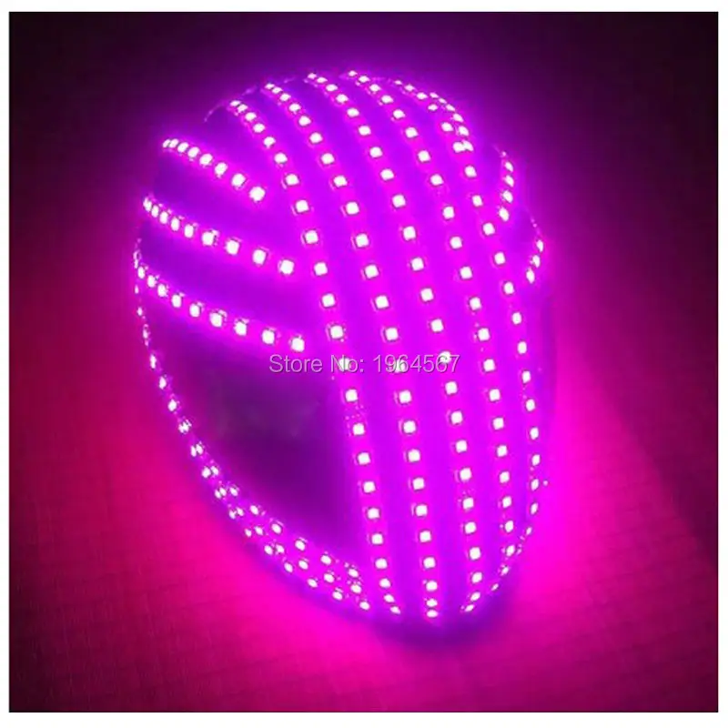 

RGB Color LED Helmet Monster Mask Luminous Hat Dance Clothes DJ Helmet For Performances LED Robot Performance Party Show