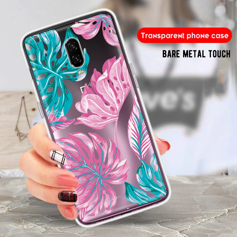 

Colorful Pineapple Printed TPU Phone Case for Oneplus 6 7 Pro 6T Cute Catcus Patterned Clear Back Cover for One Plus 7 6T 1+6