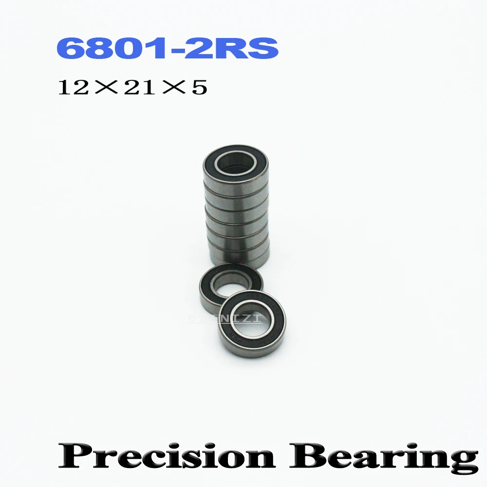 Metric Metal FLANGE Ball Bearing 12*21*5 F6801z 5pcs F6801zz 12x21x5mm