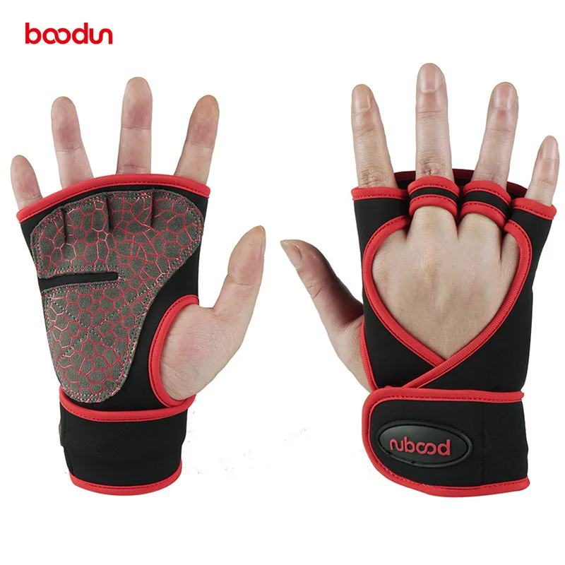 Fitness Sports Gloves Weight Lifting Silicone Hollow out Anti Slip Breathable Half Finger Body Building Accessories 7181077
