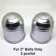 2pcs/lot ABS 2″ 50mm Trailer Ball Protection Cap HitchBall Cover Tow-Ball Cap Trailer Protection Ball Cover Silver