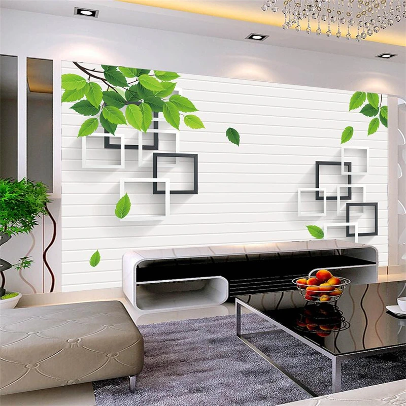 beibehang Custom Photo wallpaper 3d mural papel de parede box leaves TV background wall Living room | Обустройство дома