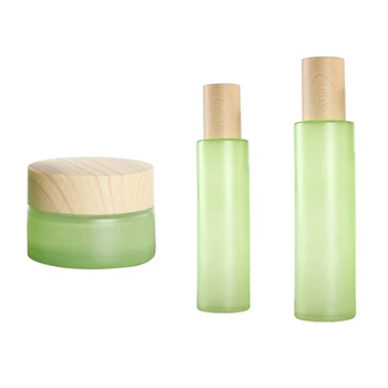 

3pcs 20ml Travel Empty Green Toner Fine Mist Spray Bottle Lotion Cream Pump Bottle Container Jar Glass Cosmetic Dispenser