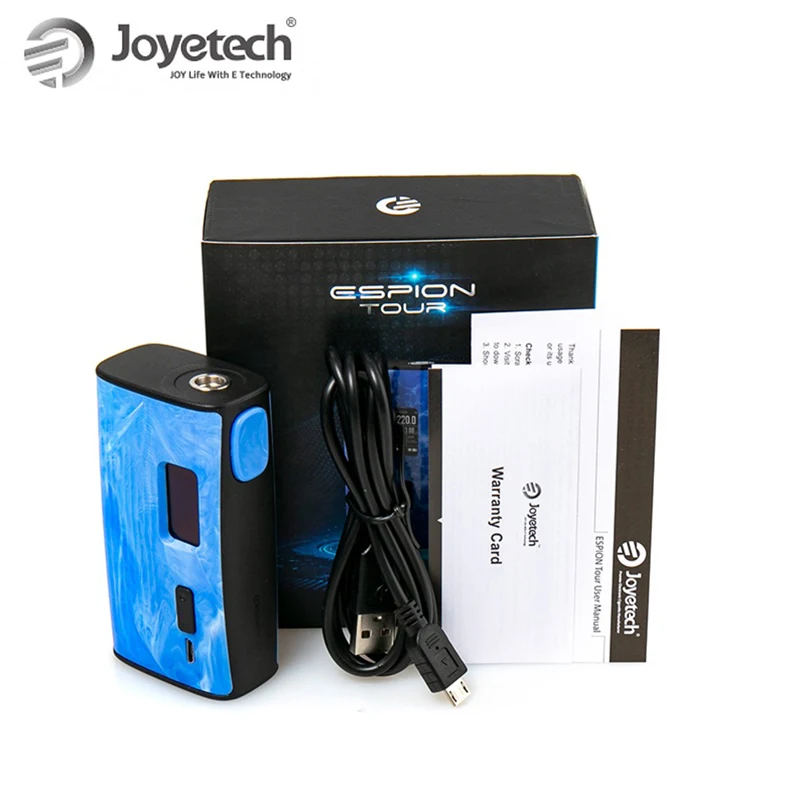 Оригинальный Joyetech Espion Tour Box Mod 220 Вт Выходная мощность/температура (NI/TI/SS)/TCR MOD