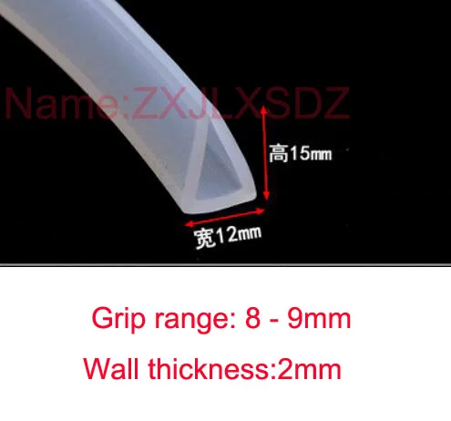 2 метра u-образный канал силиконовой резины для душевой двери стекло уплотнительная полоса края отделка остекление уплотнитель края защита