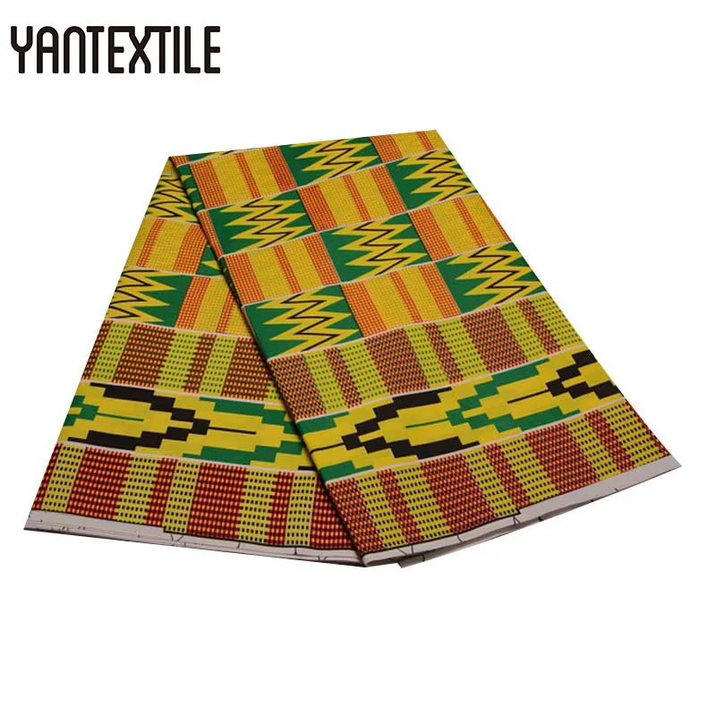 YANTEXTILE 6 видов конструкций дисплей Гана Kente Ткань Лоскутная Ткань Воск Tissu Africain продвижение Африканский Воск принты реальный воск дизайн