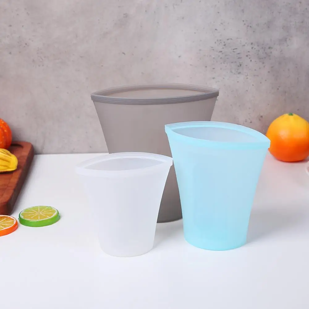 

2/3pcs Bowl Shape Baby Food Milk Fruit Supplement Storage Silicone Fresh Bags Set Sealed Reusable Food Container Feeding Props