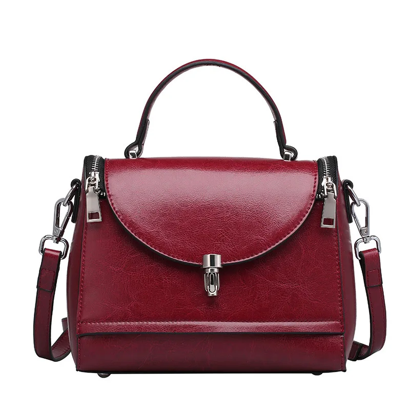 

Cowhide Doctor shoulder Bag Wax Oil Cowhide luxury handbags women famous brands messenger leather crossbody bags designer New