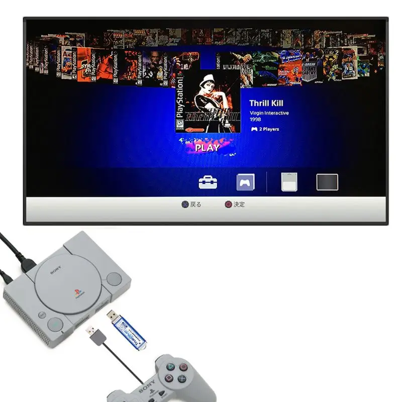  32GB True Blue Mini Crackhead Meth Pack Game Enhancer for PlayStation Classic Games & Accessories 1
