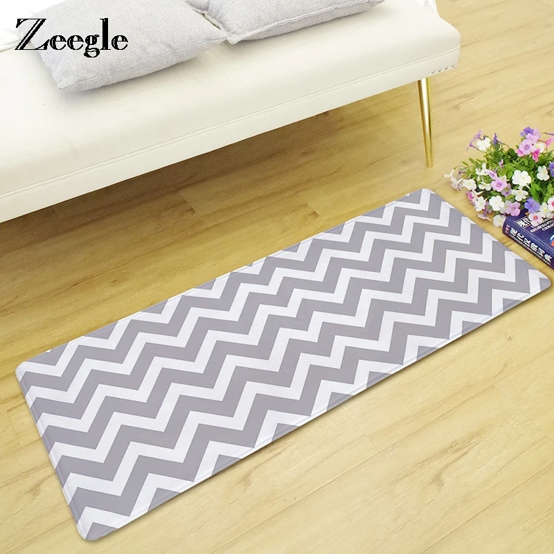 

Zeegle Stripe Floor Mat Carpet For Living Room Kid Bedroom Anti-slip Door Mats Indoor Sofa Table Floor Mats Bedroom Carpets