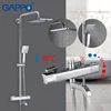 GAPPO shower system black bathroom shower set bath shower mixers waterfall thermostatic mixer tap rain bathtub faucets ► Photo 3/6
