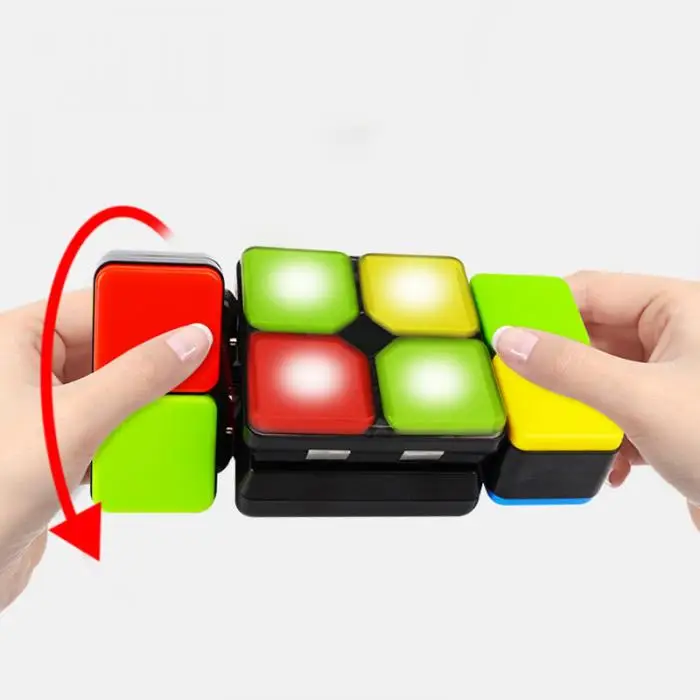 Шт. 1 шт. магические кубики головоломка игрушка флип слайд 4 режима игры Образование Музыка с подсветкой FJ88